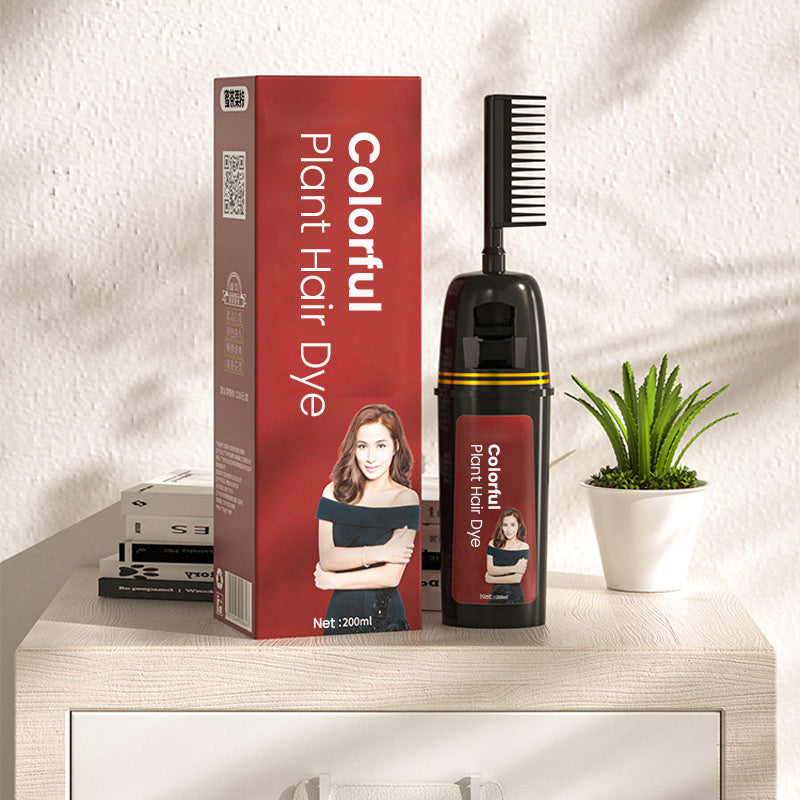 Colorful Plant Hair Dye with Innovative Comb Applicator