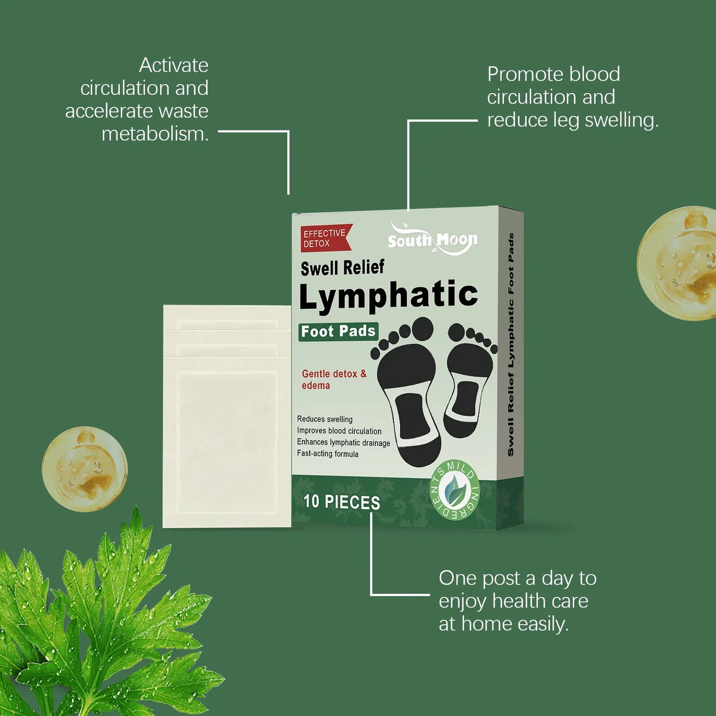 DetoxFlow™ SwellRelief Lymphatic Foot Pads( BUY 1 GET 1 FREE )