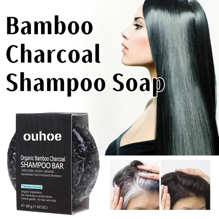Ouhoe™ Organic Bamboo Charcoal Shampoo Soap 🌿🖤