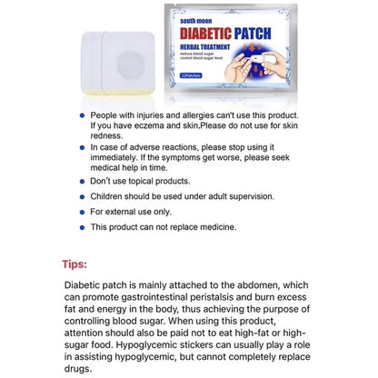 South Moon Diabetic - Blood Sugar Control Patch - 12 Patches