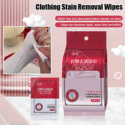 Pack of 30 Clothing Stain Remover Wipes